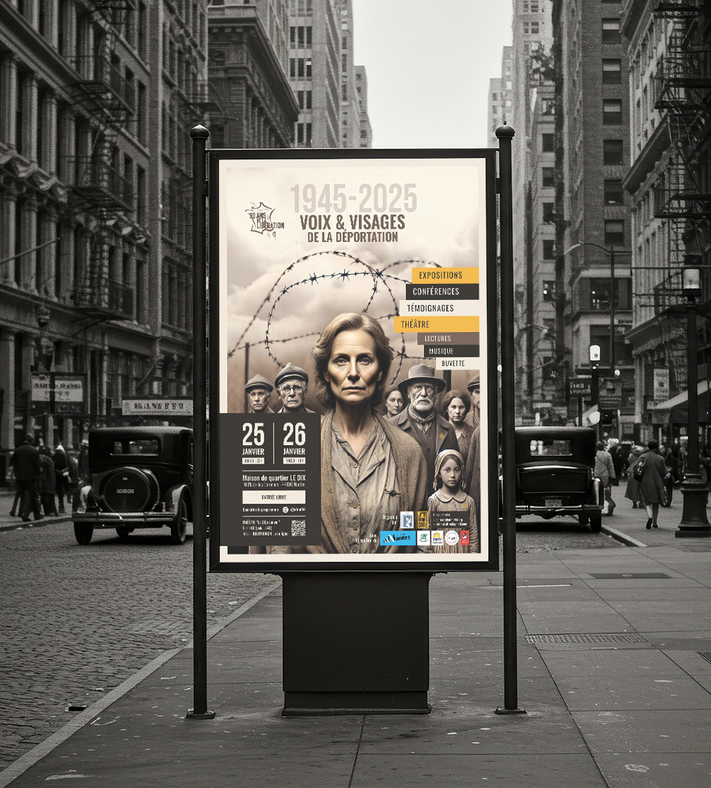 1945-2025 : Voix et visages de la déportation - Affiche