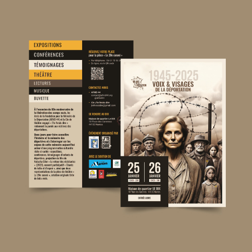 1945-2025 : Voix et visages de la déportation - Flyers