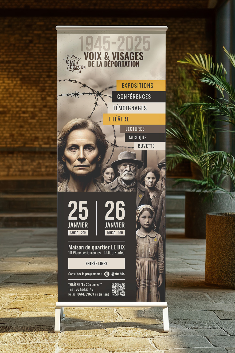 1945-2025 : Voix et visages de la déportation - Rollup