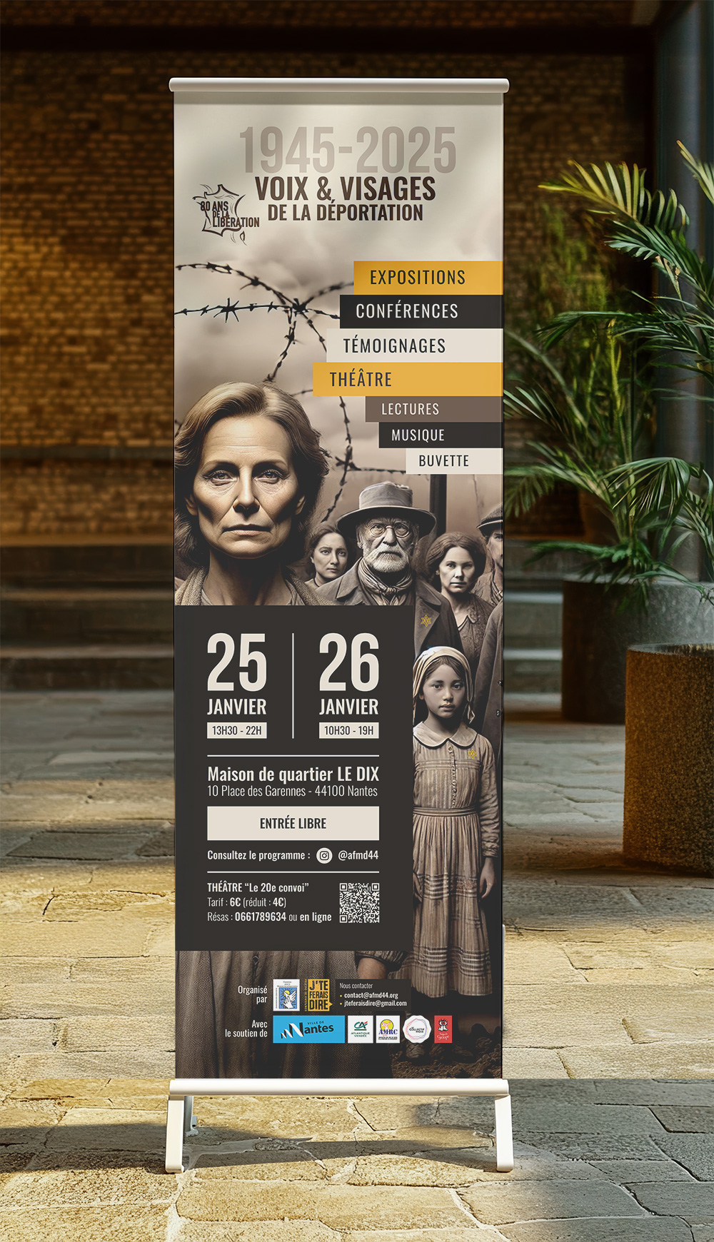 1945-2025 : Voix et visages de la déportation - Rollup