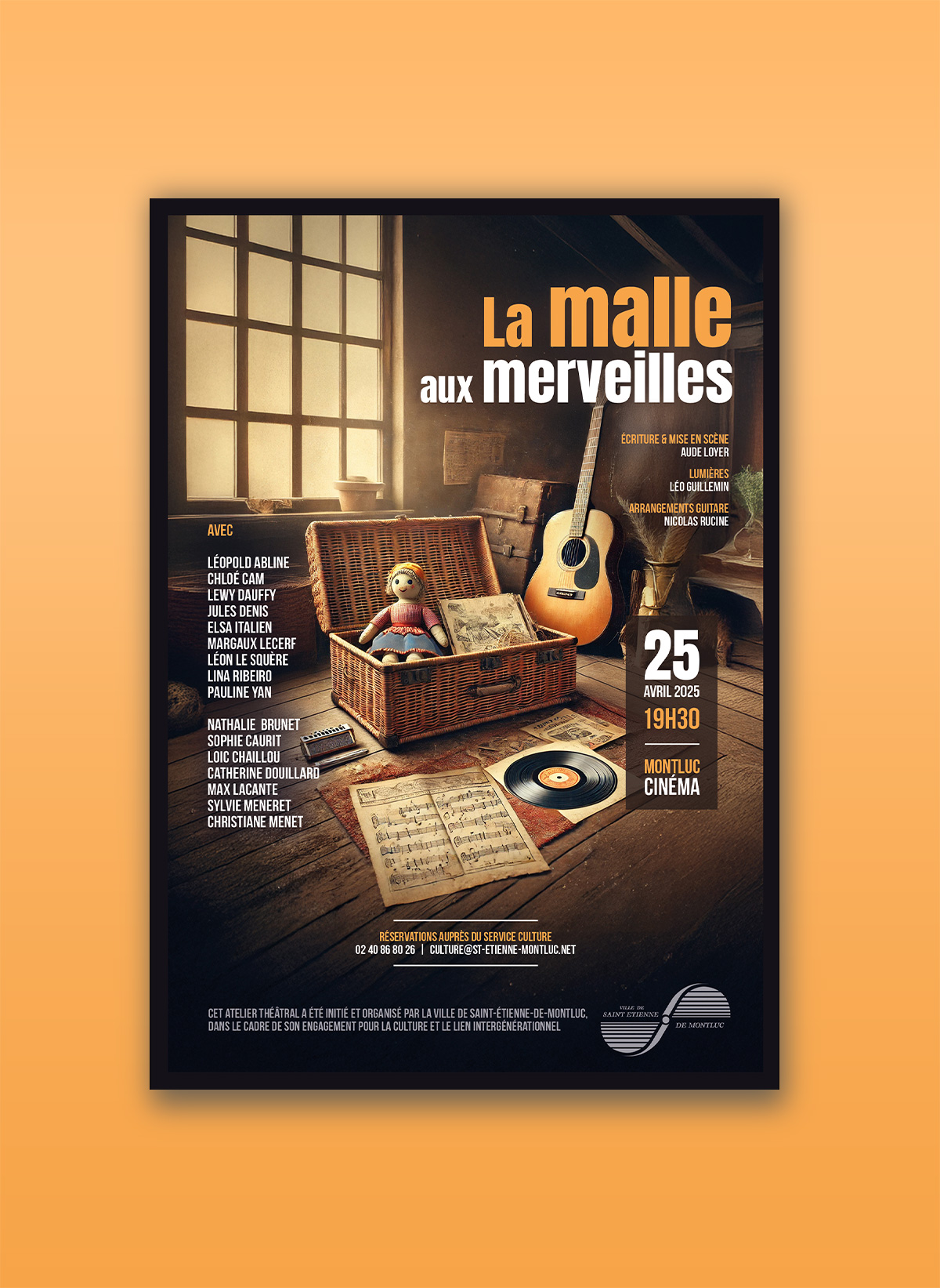 Affiche théâtre "La malle aux merveilles"